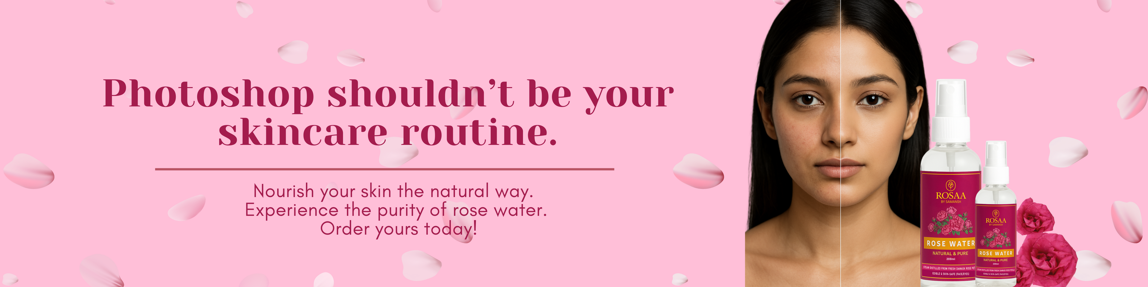 From our roses to your soul. Pure water, sweet gulkand, dried petals – treasures of the rose, crafted gently.